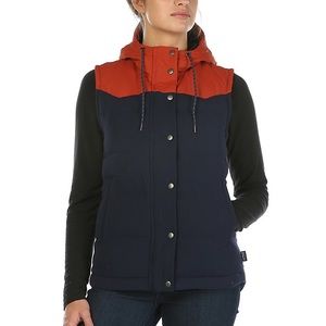 Patagonia S Women's Bivy Down Vest in blue orange
